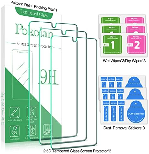 Pokolan [3-Pack] zaštitnik ekrana za Samsung Galaxy A71 5G, Galaxy A71 4G, Galaxy A71 5G uw kaljeno staklo - jednostavna instalacija bez mjehurića-Anti Scratch & otisak prsta
