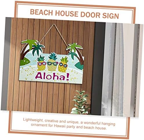 Bestsport Letnje Ljetnje ulaznim vratima Ocean Decor Decory Decor Hawaii Door Plaques Aloha Tropical Sign Tiki Party Znakovi Ananas Uzorak Viseća potpisuje na plaži Natpis za djecu