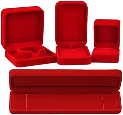 JAHH torbica za čuvanje vjenčanog nakita crveni baršunasti prsten naušnice ogrlica privjesak narukvica Organizator za pohranu Poklon kutija