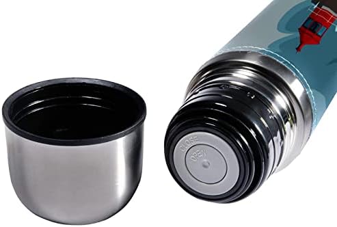 SDFSDFSD 17 oz Vakuum izolirane boce od nehrđajućeg čelika Sportska kava Putnička krigla Frične kože Omotane BPA besplatno, olujni primorski pejzaž