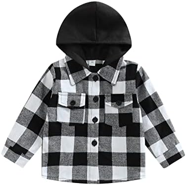 Toddler novorođenčad dečaci flanel plairana jakna za bebe dečko niz majicu Top jakne sa kapuljačom kaput pada zimska odeća