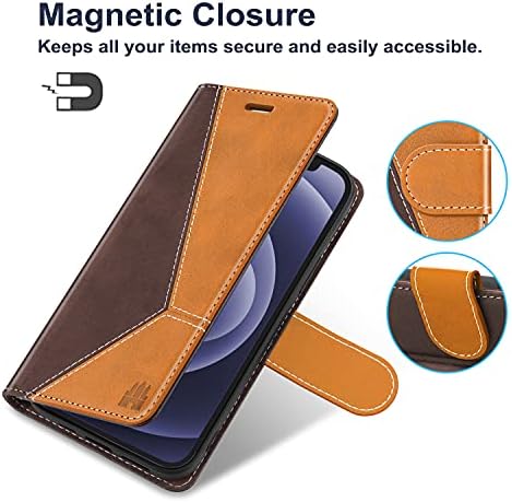 Caislean novčanik slučaj za Samsung Galaxy S20 FE 5G PU Koža Flip Cover [RFID Blokiranje] držač kartice [meka TPU Shell] [Kickstand funkcija] magnetna punu zaštitu folio slučaj, žuta braon