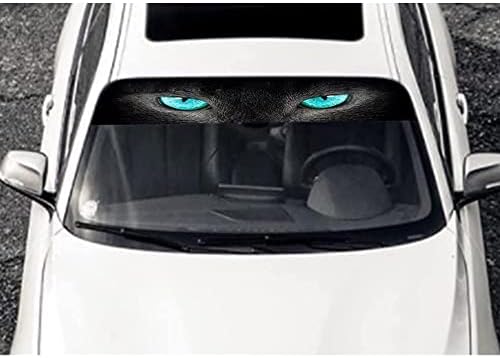 Ikasus auto naljepnica za prozor, prednje vjetrobransko staklo, stražnji sunčevi vizir Vinyl naljepnica, 3D leopard očiju prednji stražnji prozor vjetrobransko staklo Šareno reflektirajuće naljepnice za naljepnicu