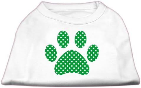 Green Swiss Dot šapni dizajn košulja za pse bijeli xxl