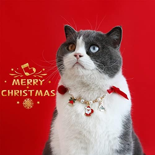 celamos Božić Cat ovratnici za djevojčice mačke nakit za kućne ljubimce za pse Perla biserna ogrlica pas ovratnik za male pse štenad