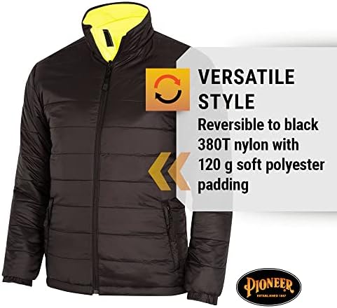 Pioneer reverzibilna sigurnosna jakna – muška i ženska prozračna vodootporna jakna za kišu - Hi-Vis žuta-StarTech reflektirajuća traka