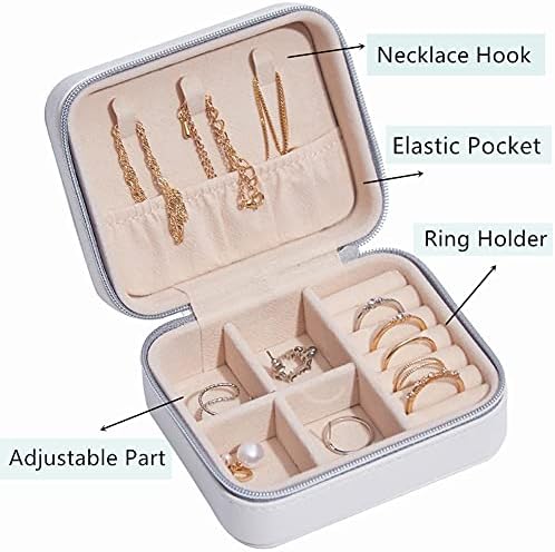 NuAngela kutija za nakit male putne torbe za nakit Organizator PU leather Storage vitrina prijenosni držač za žensku ogrlicu naušnice