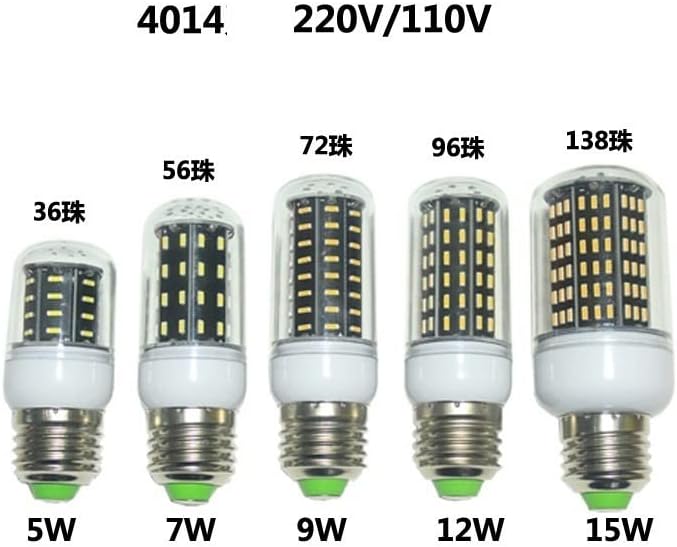 AGIPS Širokonaponska svjetla 10kom/lot LED kukuruzna lampa E27 AC220V/110v 5/7/9/12/15W 4014SMD 36/56/72/96 / 138led LED lampa za