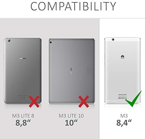KWMobile futrola kompatibilna sa Huawei MediaPad M3 8,4 - Case PU kože i platnene poklopce sa značajkom štanda - antracit / crna