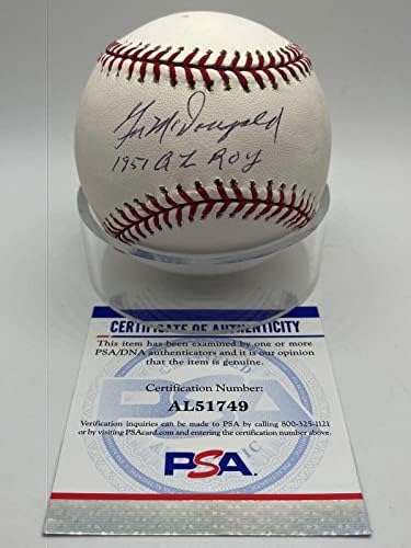 Gil McDougald 1951 Roy Yankees potpisan autogram OMLB Baseball PSA DNK * 49 - AUTOGREMENA BASEBALLS