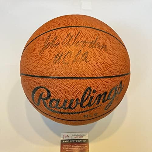 John Wooden Ucla potpisao je Rawlings NCAA košarka JSA COA - AUTOGREME KOŠARICE