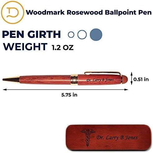 Dayspring olovke/gravirane / personalizirane medicinske tematike ljekari drvena poklon olovka i futrola, uključuje kaducej na futroli.