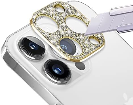 Guppy 2 paket Bling dijamantski zaštitnik sočiva kamere kompatibilan sa iPhoneom 13 Pro Max, poklopac zadnje kamere 3D Glitter Crystal
