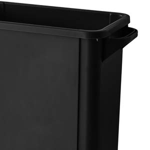 Pro & Family 64 Qt. / 16 galona / 60 litara crna tanka pravokutna kanta za smeće. Kuhinjski smeće može uredsko smeće može reciklirati košaru za bin otpad