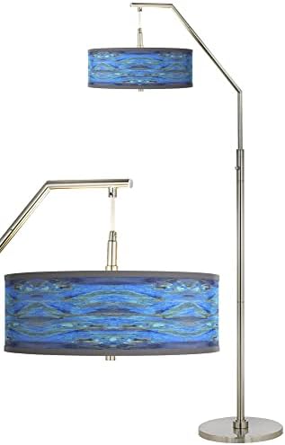 Giclee Glow Oceanside Plava lampa za ispis sa modernom lučnom podnom lampom
