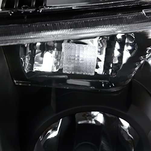 SPEC-D TUNING Crni projektor farovi Retro stil kompatibilni sa 2007-2013 Toyota Tundra, 2008-2014 Toyota Sequoia lijevo + desno par farova Skupštine