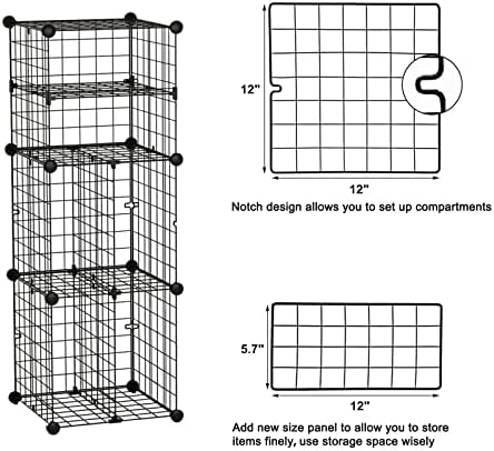 C & Ahome Cube Storage, Organizator žičane mreže sa velikim i malim razdjelnicima, Metal C rešetka, kante za odlaganje, idealno za
