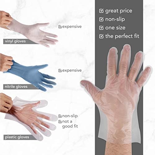 [200] čiste rukavice za hranu, rukavice za jednokratnu upotrebu jedna veličina odgovara većini, CPE, nove plastične rukavice napredne