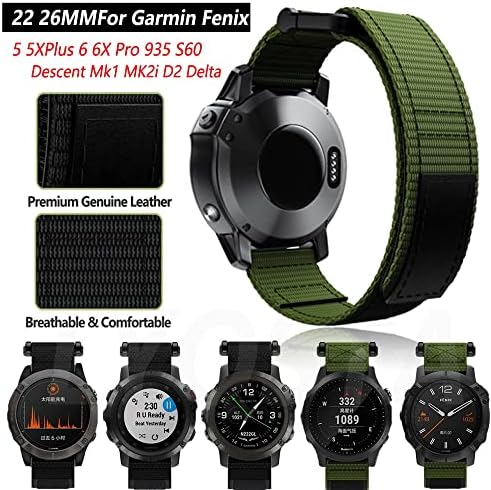 IRFKR 22 26mm remen u modnom stilu za Forerunner 935 Quatix5 S60 sat najlonska narukvica za Garmin Fenix 5x 5 Plus 6X 6 Pro traku