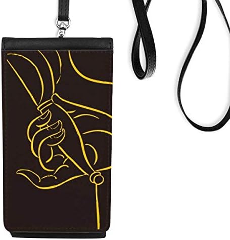 Kulturna ručna uzorka Telefon novčanik torbica Viseće torbice za mobilne uređaje Crni džep