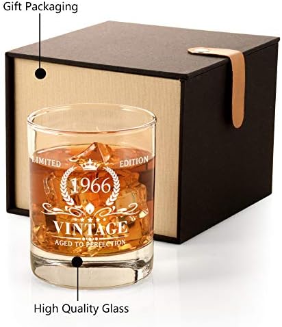 Triwol 1966 57. rođendanski pokloni za muškarce, Vintage Whisky Glass 57 rođendanski pokloni za tatu, sina, muža, brata, smiješni pokloni za 57. rođendan predstavljaju ideje za njega, 57-godišnji bday & nbsp;dekoracija zabave