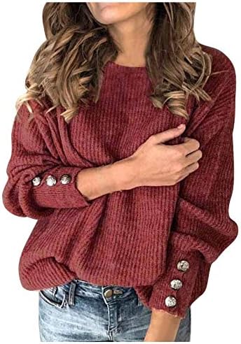 Ženski džemperi, slatka s dugim rukavima udobnost prevelike tuničke pulover, gornja gornja boja Crewneck Duksevi