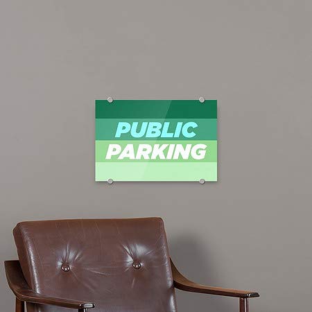 CGsignLab | Javni parking -Moderni gradijent Premium akrilni znak | 18 x12