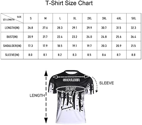 Cenconel muške grafičke majice kratki rukav vlagu Wicking Workout Atletic Trčanje teretane Casual Majice