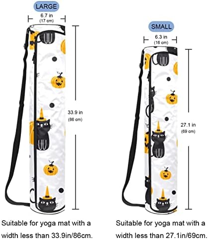 Crna mačka bundeva slatka torba za podlogu za jogu s naramenicom torba za jogu torba za teretanu torba za plažu
