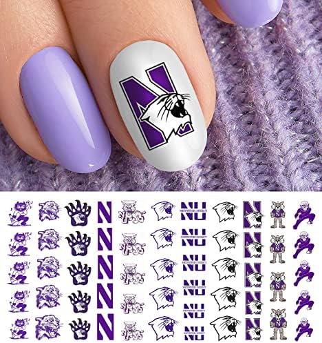 Sportski tim za Northwestern College Nail Art fudbalske naljepnice-salonski kvalitet!