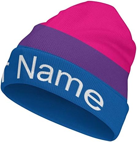 Prilagođeno ime aseksualni pleteni šeširi sa manžetnama za muškarce žene kožna pletena kapa sa lobanjom zimska rastezljiva