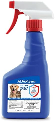 Adams Plus sprej protiv buva i mačaka za pse i mačke | ubija odrasle Buve, jaja buva, larve buva, krpelje i odbija komarce do 2 sedmice