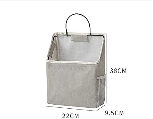 DRON Tooon tkanina zidna viseća torba za odlaganje preko torbice za vrata Organizator za spavaću sobu kupatilo kuhinja, siva mreža