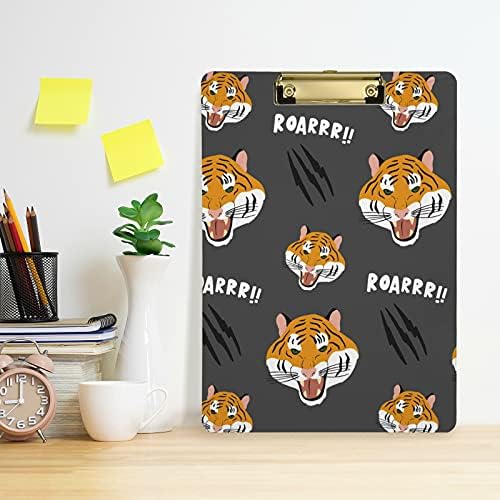 Slatka Tiger Plastic Clipboard 9 x12. 5 akril Clipboards sa niskim profilom Clip A4 pismo veličine teške dužnost Odbor za medicinske