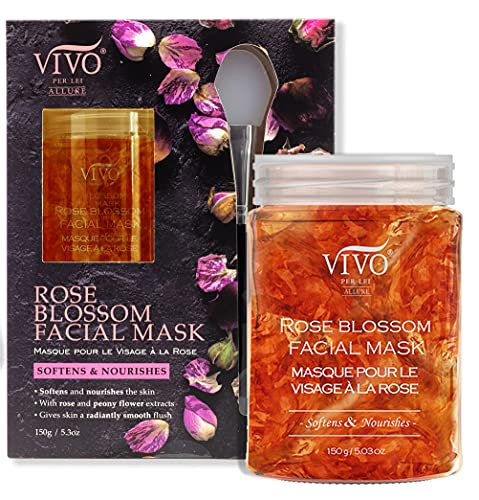 Vivo Per Lei Rose maska za lice-hidratantna maska za lice sa ružom & amp; božur - hidratantna maska za lice za glatku kožu-umirujuća maska za lice sa Arnikom i alojom da pusti da koža procvjeta - 150 g / 5.3 oz