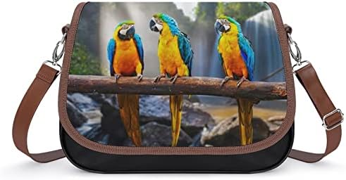 Papagaji macaw tropski vodopad kožni kožni torba s malim toterom torbica modni fanny pakovanje Travel Daypack za muškarce Žene