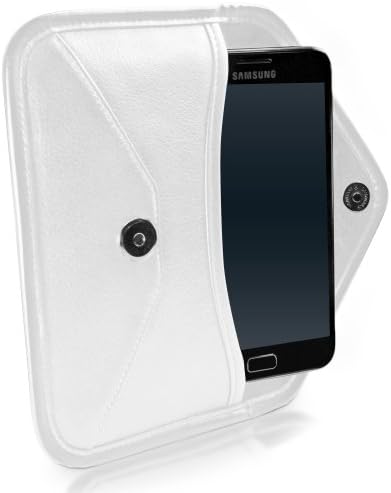 Boxwave Case kompatibilan sa Nokia C2 tava - Elite kožna messenger torbica, sintetički dizajn poklopca kože za Nokia C2 tava - bjelokosti