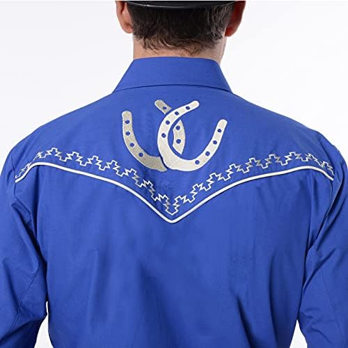 El Pionero Muška zapadnu kaubojsku košursku košulju sa vezena majica s dugim rukavima majica s dugim rukavima