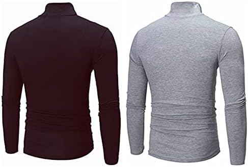 Turtleneck Muški Vrhovi Osnovni Turtleneck Dugi Rukav Čvrsta Casual Pletena Majica Pulover Vrhovi