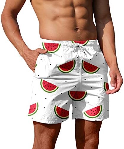 ZDDO muške havajske šorc, ljetni prozračni odmor kupaćim trupovima Havaji plodovi Ispis sportskih casual plažnih kratkih hlača