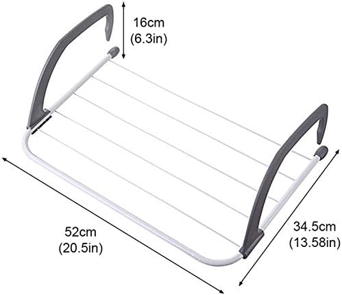 ZyHMW Odjeća Airer Sklopivi Stalak Za Sušenje Balkonski Sklopivi Stalak Za Sušenje Sklopivi Podesivi Vješalica Za Veš Multifunkcionalni
