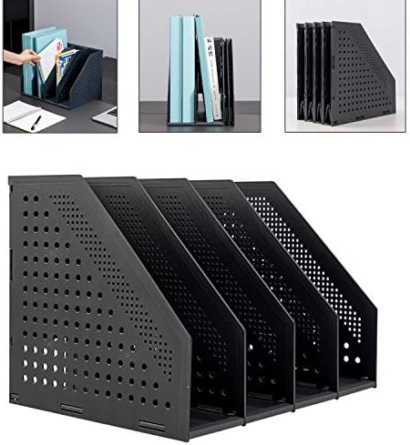 Leven / Deli sklopivi držač za File / stoni Organizator za organizaciju i skladištenje ureda sa 4 vertikalna pretinca