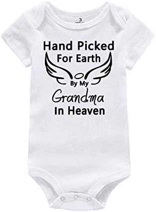 Winzik Baby BodySuit Outfit Hand Pobrana za Zemlju mog djede bake u nebu dječja djevojčica romper kombinezona