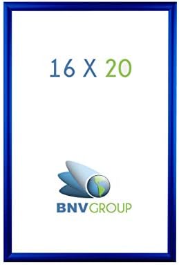 BNV aluminijumski prednji priključni plakat / okvir za naruke, tamno plava, 16x20 inča, 1 '' Profil, zidna montaža, portretni i pejzažni