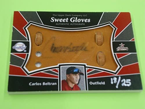Carlos Beltran 2004 ud sweet spot rukavice mem/AUTO 18/25 kartica SS - CB ASTROS-MLB rukavice sa autogramom