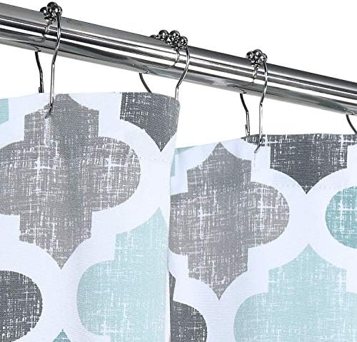 Haperlare Tkanina za zavjese za tuširanje, akva pamučna tkanina za kupaonicu tuševi i kade, geometrijski uzorak teška teksturirana