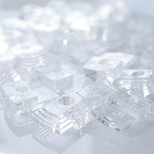 Dgq pakovanje od 40 prozirnih plastičnih kopči za držač ogledala 1/8 komplet za vješanje ogledala sa vijkom i sidrom za zid