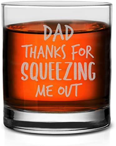 Veracco Tata Hvala Što Ste Me Istisnuli-Whisky Glass - Funny Rođendanski Pokloni Fathers Day Rođendanski Pokloni Za Novog Tatu Tatu
