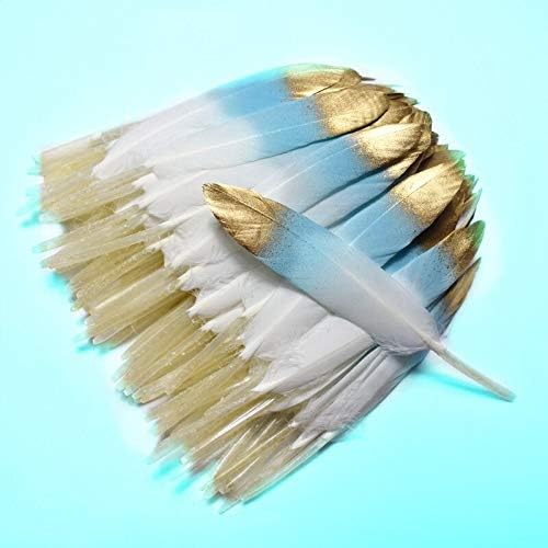 20kom Zlatna pačja Pera zanati dekoracija za vjenčanje 10-15cm prirodno guščje perje za izradu nakita DIY Plumes dekoracija za zabavu