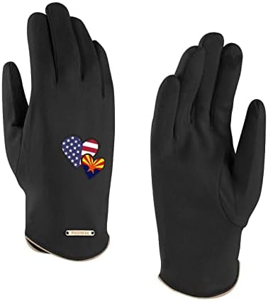 Interlocking Hearts Američka Arizona državna zastava Suede tople rukavice zimske modne rukavice meke baštenske rukavice za žene